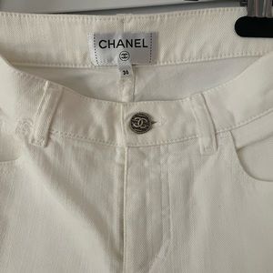 Chanel ‼️ white jeans size 36 USA size2